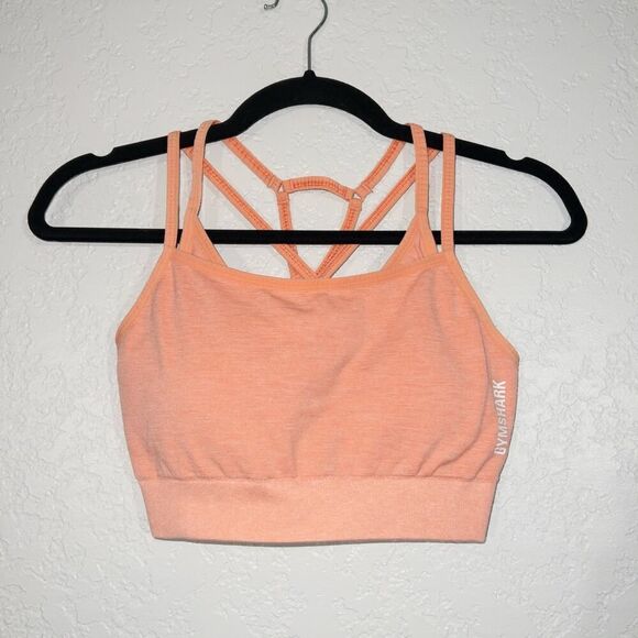 Gymshark Peach Adapt Marl‎ Seamless Sports Bra Size Medium - Picture 1 of 7